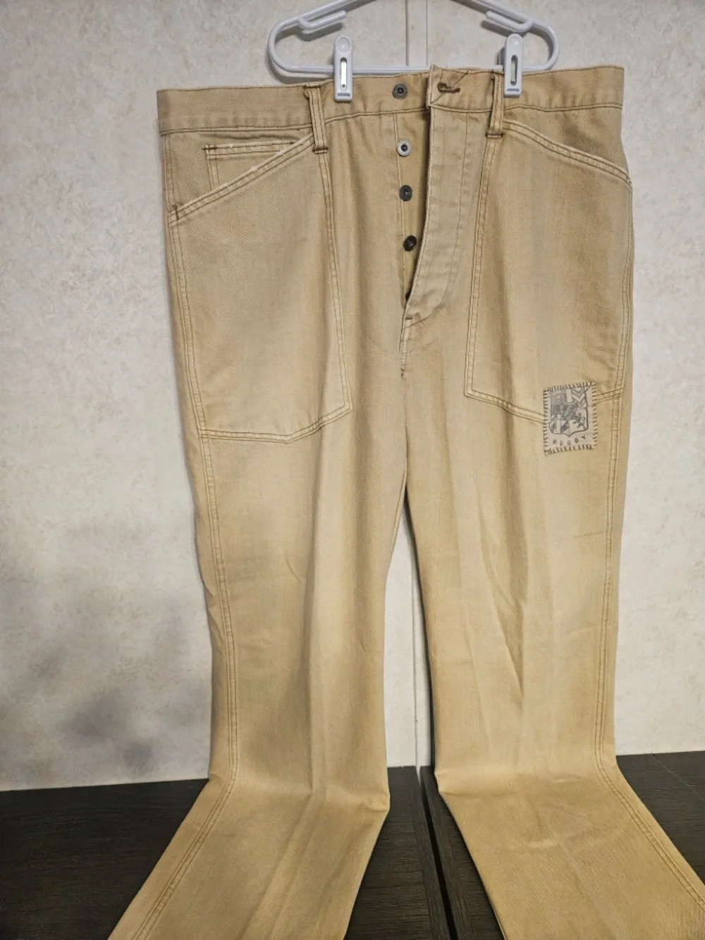 Rugby Ralph Lauren Tan Carpenter-Style Vintage Chinos‎ with Patch